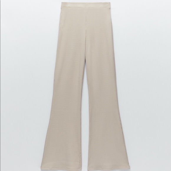 Zara Knit Ribbed Pants - Picture 1 of 4